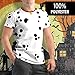Dog Dalmatian Costume Red Collar All Over Adult T-Shirt - Small
