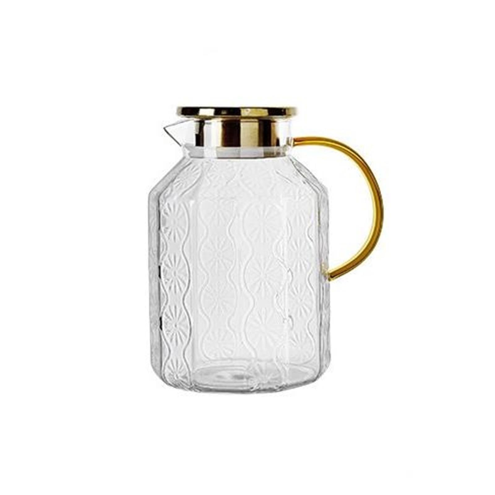 Pichet Eau Théière en verre de style vintage en forme de lanterne(Grand)