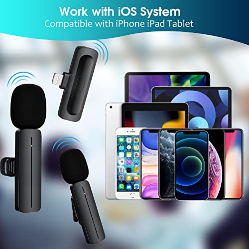 Pgdlof Wireless Lavalier Lapel Microphone For Iphone Ipad - Professional Video Recording Lav Mic, 2 Clip-On Microphones For Youtube Interview Vlog Livestream & Podcast #TOP3