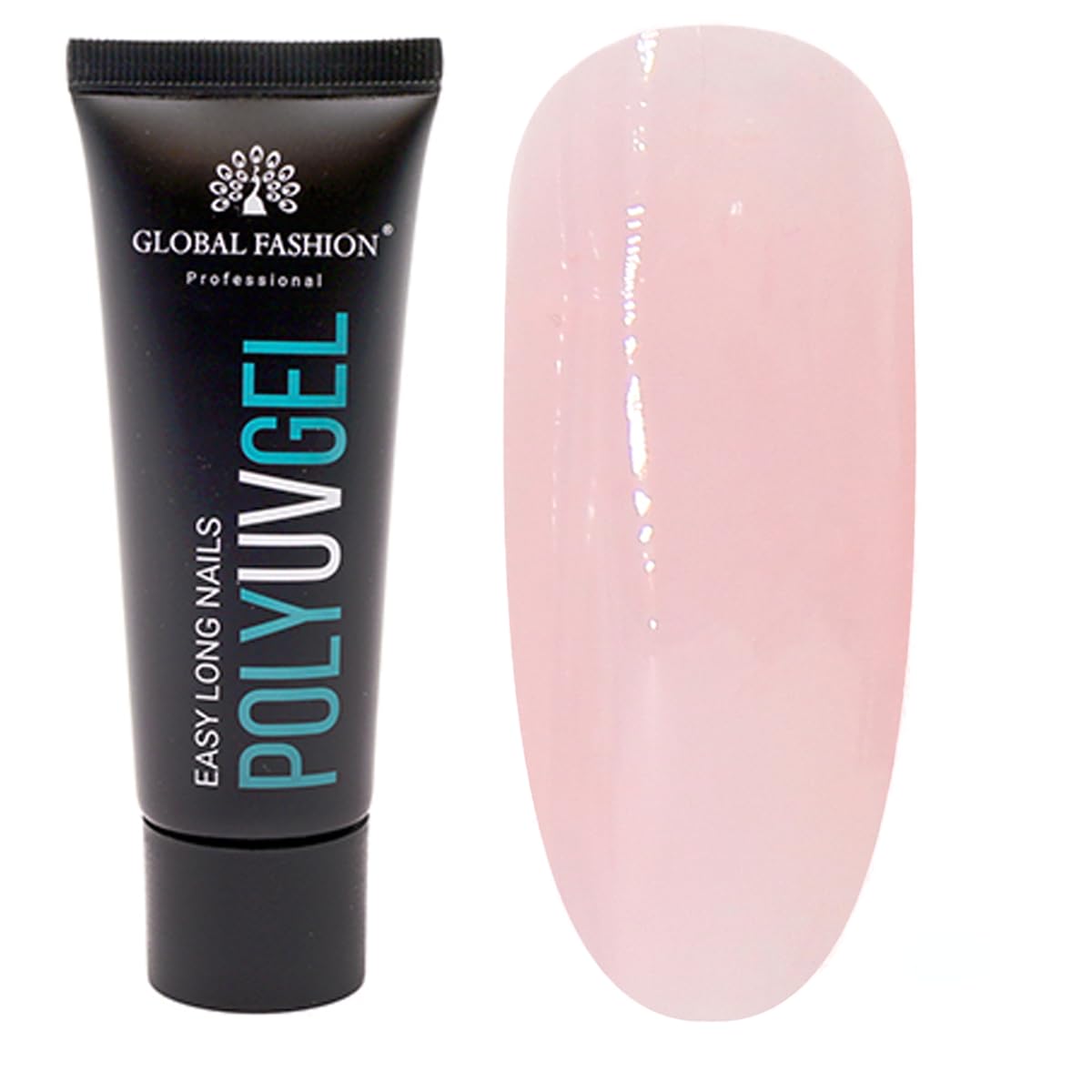 GLOBAL FASHION ProfessionalGlobal Fashion Poly UV Gel: Long-Lasting, Durable, and Easy-to-Use Nail Enhancements | (02), 8 x 2.5 x 2.5 cm