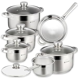 Daniks SD-11 Edelstahl Topf- & Pfannenset