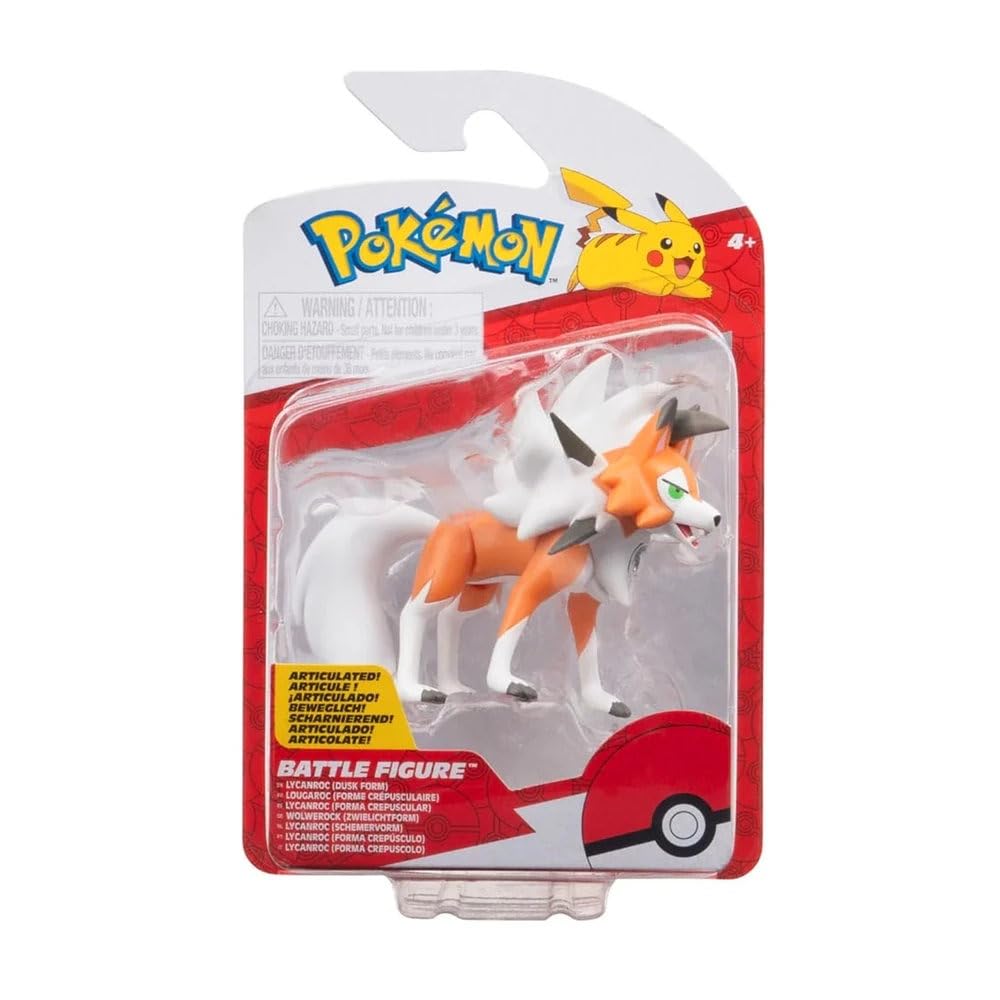 Pokemon PKW3580 - Battle Figure Pack - Wolwerock Official Detailed Figure, 7.5 cm
