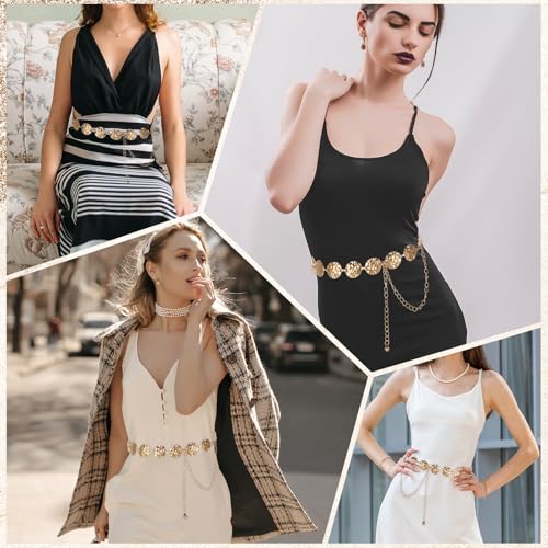 Womens Chain Belt Metal Gold Chain Belt for Woman Western Cowgirl Boho Metal Belts for Women for Dress Jeans Country Concert Outfit2