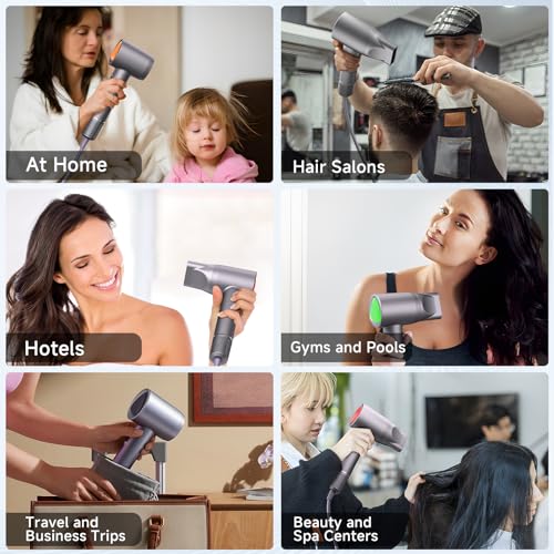 Portable Professional Ionic Hair Dryer with 500 Million Negative Ions
