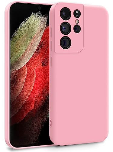 MyGadget Funda para Samsung Galaxy S21 Ultra en Silicona TPU - Carcasa de Doble Capa - Case Resistente Antigolpes y Anti choques - Ultra Protectora Rosa