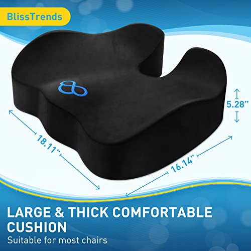 Blisstrends MPNBTR0002-0BL Seat Cushion,Thick Memory Foam Cushions thumb #1