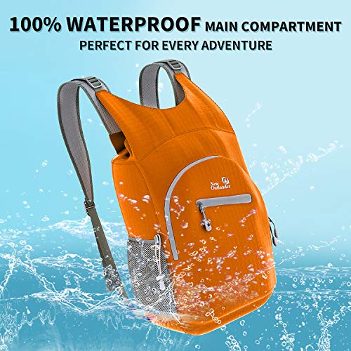 Outlander 100% Waterproof Hiking Backpack Lightweight Packable Travel Daypack(Orange) 25L #TOP1
