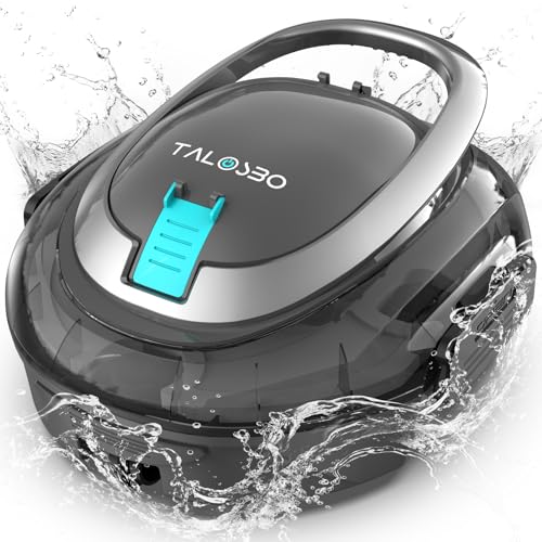 TALOSBO S2 Robot Piscine à Double Filtration, Nettoyeur de Piscine, Aspirateur Piscine sans Fil,Autonomie 90 Min,Puissant 1928GPH,Fonction de Stationnement...