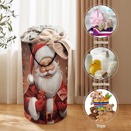 Grand panier à linge Père Noël pliable et imperméable pour chambre - 4