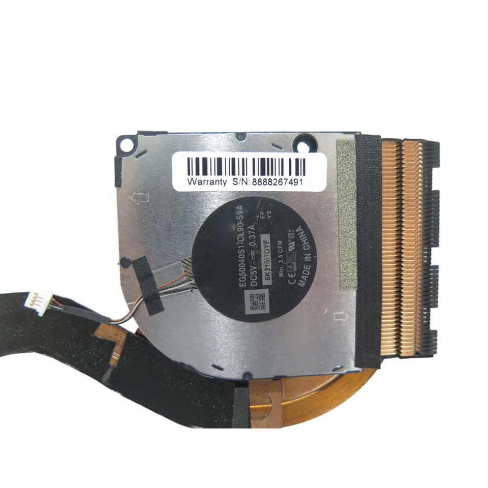 FRUPART New for DELL Latitude 7320 for Latitude 7320 2-in-1 0XCNHG XCNHG AT30R002DTL EG50040S1-CL90-S9A ND75C60-20E01 DFS5K22305283D FN56 Laptop Heatsink&Fan