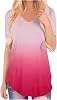 Casual Raglan Tee Womens Blouse Blouses Shirt Lace Dot Blouse