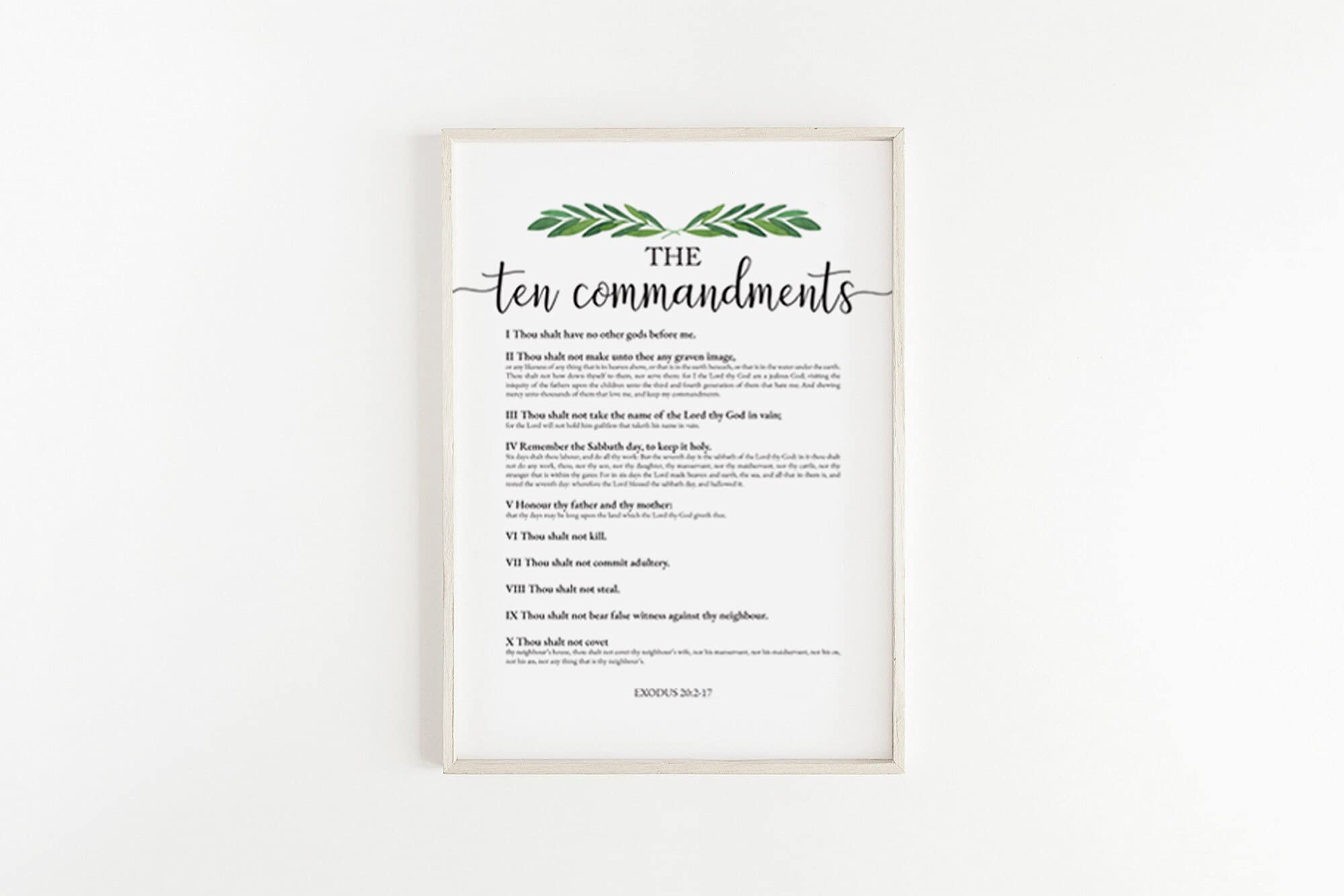 The Ten Commandments Print, Ten Commandments Wall Decor, Ten Commandments Wall Art, Ten Commandments Printable, Ten Commandments Poster