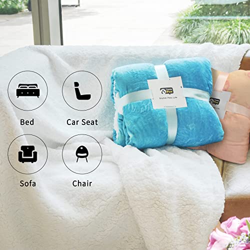 Thankspaw Dog Blankets Washable,Sherpa Dog Blanket Reversible,Fleece Soft Warm Dog Throw Blankets for Large Medium Small… - Image 5