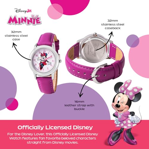 Disney Minnie Mouse Kids' Stainless Steel Time Teacher Analog Quartz Strap Watch3