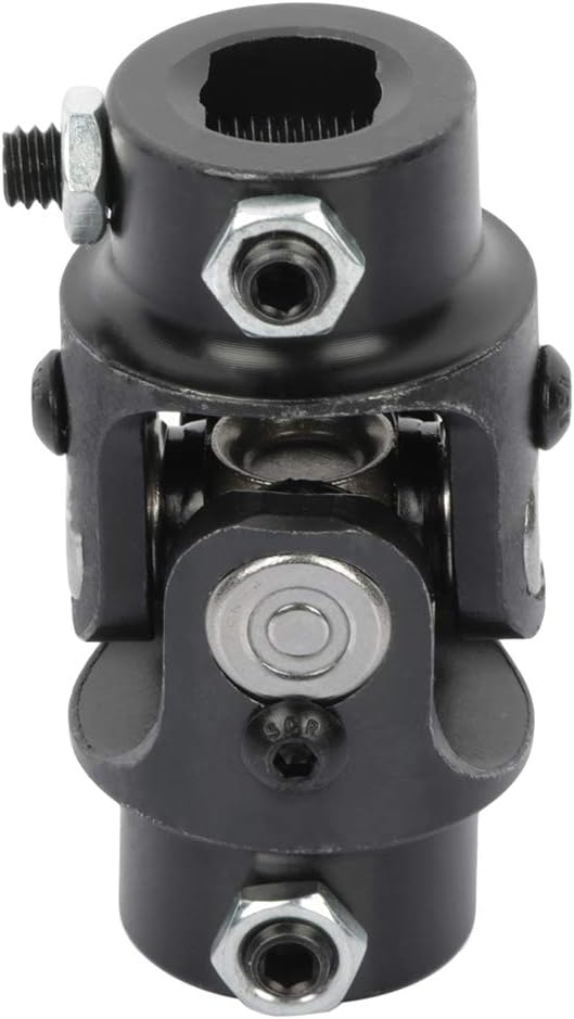 SCITOO Black Single Steering Universal joints 13/16"-36 Spline x 3/4" DD U-Joint Shaft