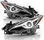 ACANII - For [Halogen Model Only] 2014 2015 2016 Mazda 3 LED Tube Upgrade Projector Headlights Headlamps Assembly Pair