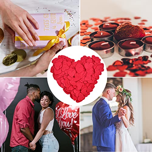 50g Coriandoli a Forma di Cuore,2.5cm Rosso