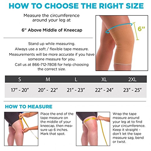 Braceability Elastic Slip-On Knee Sleeve | Cotton Fabric Knee Pain Compression Bandage For Stretchy, Lightweight & Comfortable Support (2Xl) #TOP1