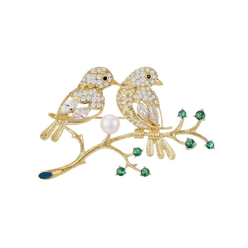 Image of Animal Brooch for Women Girls 18k Gold Plated Animal Brooch Pin Rhinestone Animal Brooch Lapel Pin Jewelry Thanksgiving Day Birthday Wedding Gifts for Mom Wife