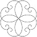 Quilting Creations Scroll Motif Quilt Stencil, 5" (BJ49QC)