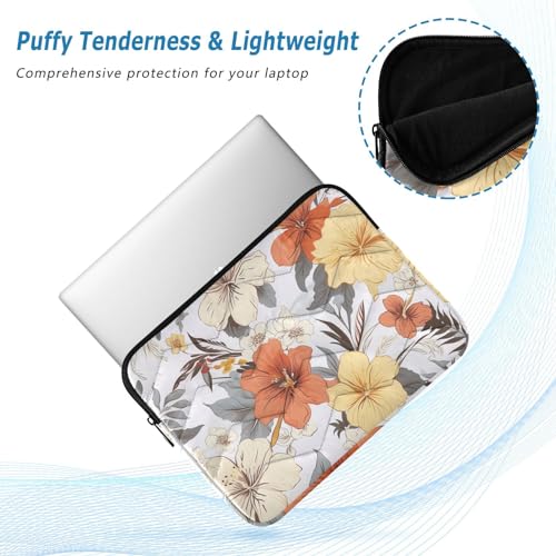 Funda para portátil de 13-14 pulgadas con flores tropicales miniatura 5