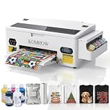 KOMHOW 1390 DTF Printer - A3 Tshirt Printing Machine, Direct to Film Heat Transfer Printer with White Ink...