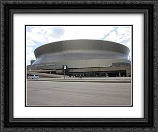 Mercedes Benz Superdome 2X Matted 24x20 Black Ornate Framed Art Print from The Stadium Series