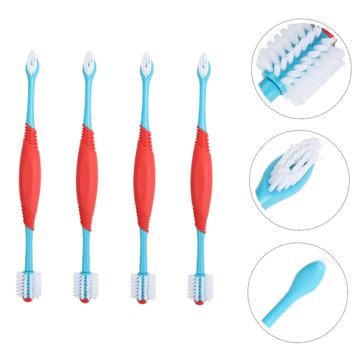 Mipcase 12pièces Brosses à Dents Pour Animaux De Compagnie De Brossage Pratique Nettoyage Buccal Pour Chiens Et Chats Design à Double Extrémité Tête Petite Pour Accès Facile