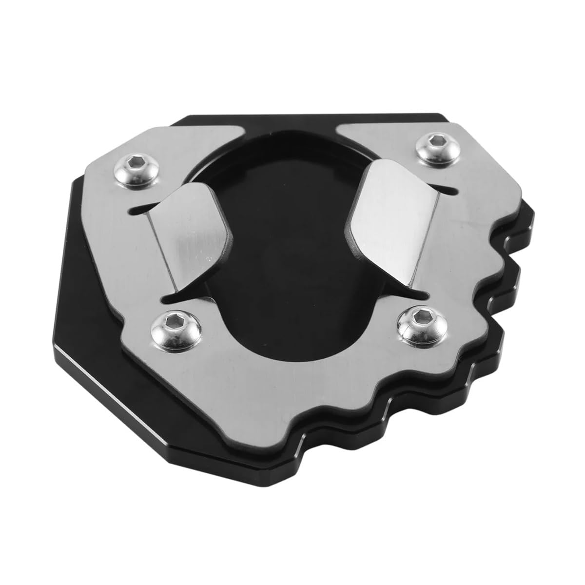 Fuß Seitenverlängerung Pad Motorradzubehör Ständer Seitenständer Stützverlängerung Fußpolster Basis Für Triu&mph Tig&er 1200 Tig&er1200 2022-(Schwarz)