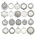 20pcs Mixed Fit 25mm Blank Bezel Pendant Trays Base Cabochon Settings Trays Pendant Blanks for Jewelry Making DIY Findings M280