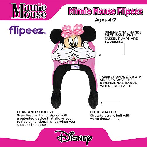 Girls Little Pony, Frozen, Minnie Mouse, Paw Patrol Winter Hat Squeeze Flap Fun Cold Weather Beanie Ages 4-74