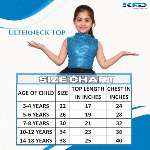 Image of Kaku Fancy Dresses Western Dance Top for Kids Halter Neck Top For Annual Function (ONLY TOP) - Skirt not included