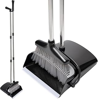 Peggy Perfect Stehkehrgarnitur Langstielkehrgarnitur Besen und Kehrschaufel. Zwei Größen - ein Produkt - 92cm u. 127cm. Auffangbehälter| Gummilippe| Kammzähne| Inn- & Outdoor| Effektive Eckenreinigung