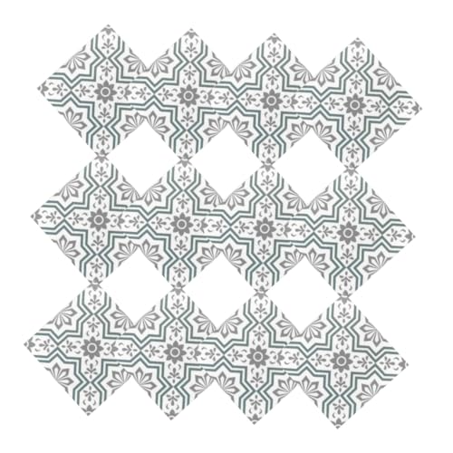 jojofuny Adhesivos Autoadhesivos para Azulejos de Pared 3D Impermeables Calcomanías Decorativas de Cocina y Baño 12 Unidades Diseño Romboidal Fáciles de Limpiar y Resistentes