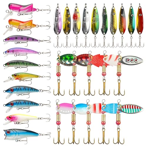 Leurres de pêche spinnerbaits en cuillère pour truite en lac