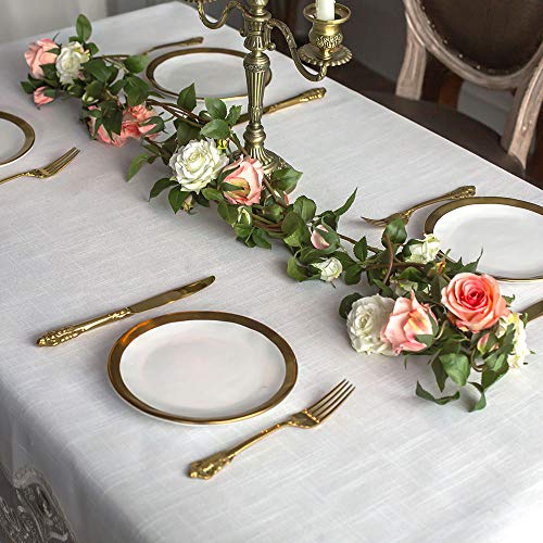 Artable T83807M4-A Lace Rectangular Tablecloths With Exquisite Macrame Border Clear Embroidered Kitchen Holidays Fabric Tablecloth thumb #2