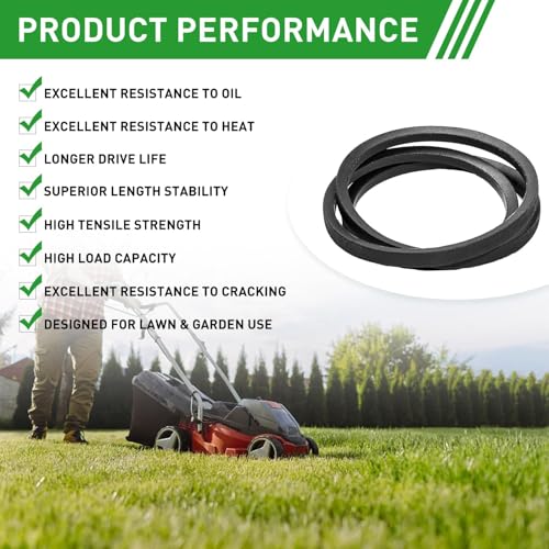 429636 Drive Belt Lawn Mower 42\'\' Deck Drive Belt Replace Craftsman Poulan AYP 532197253 197253 5 429636 532429636 for John Deere M84136 Ariens 21546422, 21547025 (1/2\" x 101\")