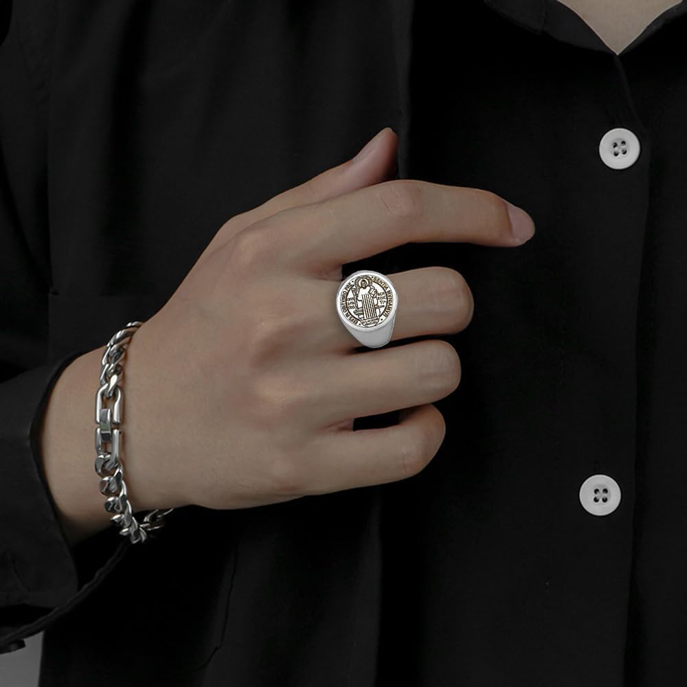 OIDIMS Saint Benedict's Exorcist Saint Brand Stainless Steel Men's