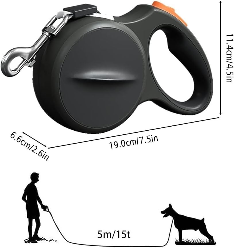 Miniatura 8 de Correa retráctil resistente para perros de 16 pies, freno automático y diseño sin enredos de 360 para perros medianos y grandes de hasta 110 libras,