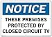 Vestil SI-N-34-E-PS-040 Notice Sign Polystyrene .040" Overall Size 20.5"W x 14.5"H These Premises Protected by Closed Circuit TV , 14.5" Height, 20.5" Wide, 0.04" Length