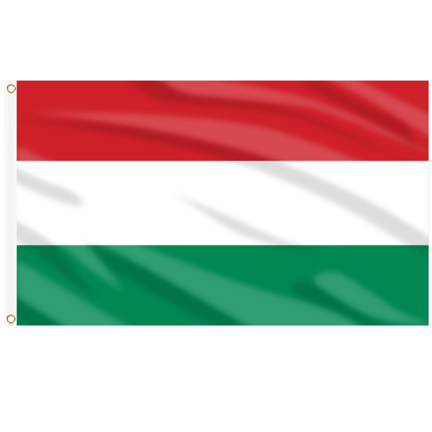 AhfuLife Hungary Flag 5ft x 3ft for Party Decorations, 4Pcs Large Hungarian Flag Double Side with Brass Eyelets for National Day Eurovision Football Word Cup Party Decorations — image 1