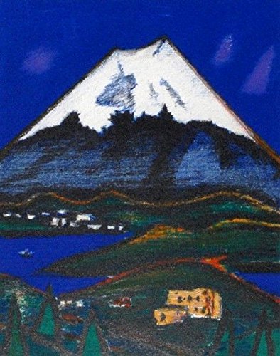 田崎廣助　白富士 田崎広助 「白富士」リトグラフ 版画 絵画 真作 貴重な作品