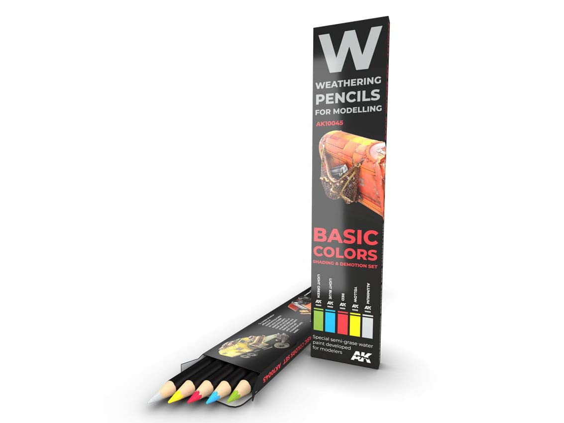 Ak Interactive Ak Ak10045 Watercolor Pencil Set Basics (5 Colors)
