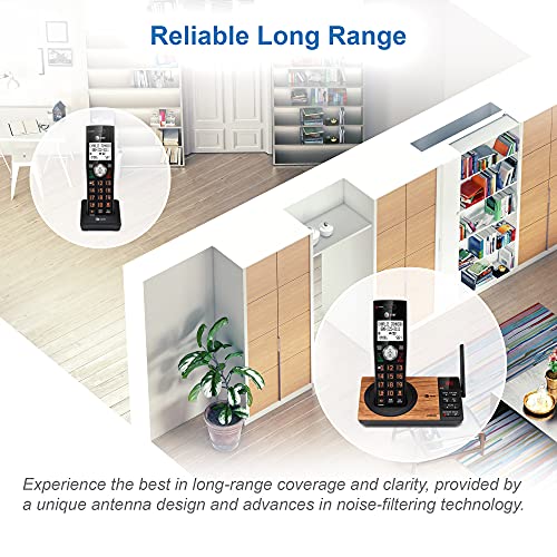 At&T Cl82267 Dect 6.0 2-Handset Cordless Phone For Home With Answering Machine, Call Blocking, Caller Id Announcer, Intercom And Long Range, Black & Wood Grain Finish #TOP5
