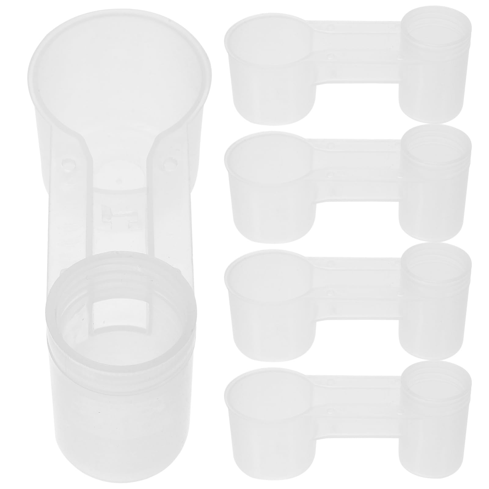 Milisten Bebedero Automático para Aves y Pájaros De Doble Puerto, Plástico Resistente, Pack De 10 Unidades, Adecuado para Jaulas y Aviarios, Hogar y Tienda De Mascotas