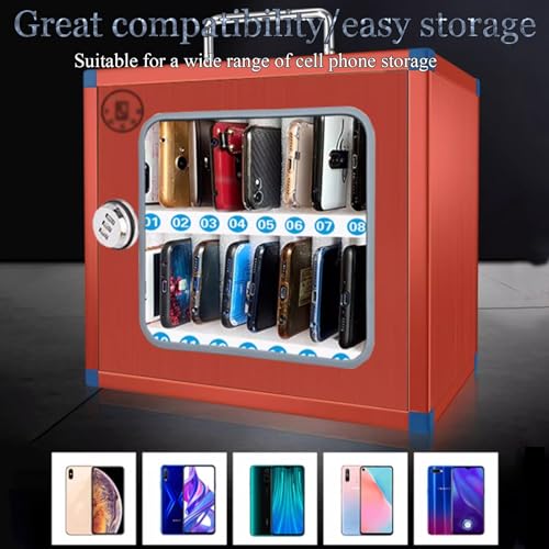 Organiseur de téléphone portable coffre-fort mural à code pour 24 smartphones