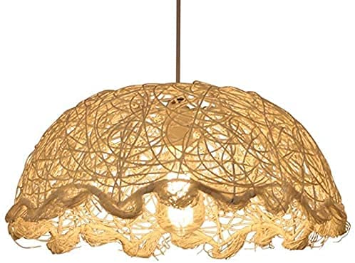 Lustre en rotin fait main YangRy abat-jour tressé en bambou naturel