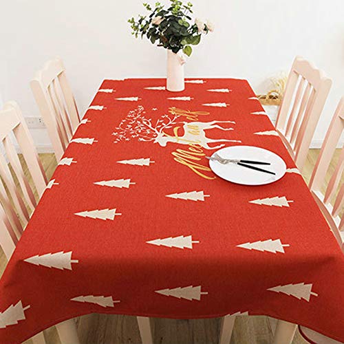 Nappe cerf arbres de Noël pour décorer une table de buffet rectangulaire - 4