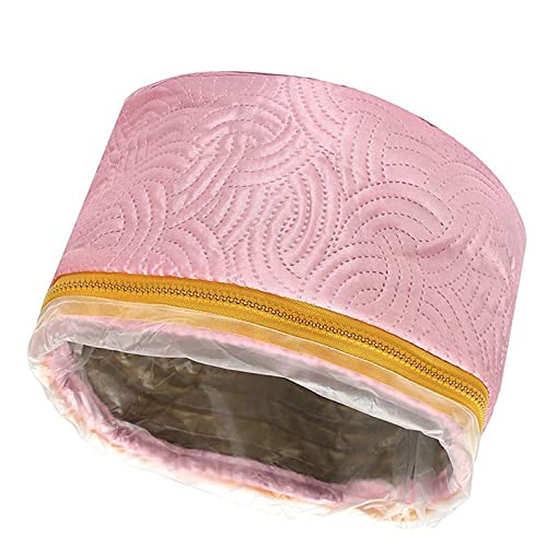 Heating Cap for Deep Conditioner Hair Steamer for Black Hair Afro Steam Cap for Natural Hair Hair Treatment Scalp Treatment Deep Conditioning Heat Cap (Black Zipper)