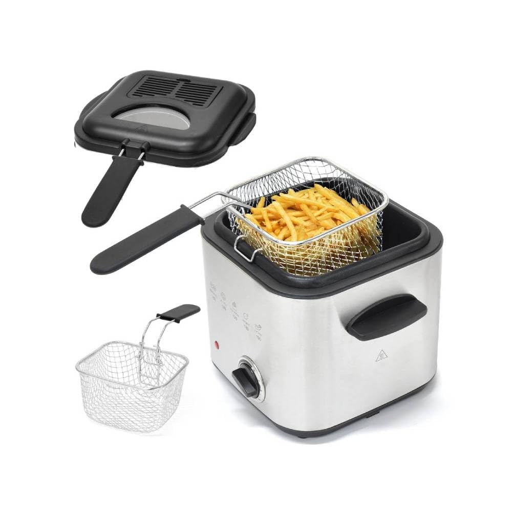 Amazon.co.jp: seathestars 電気フライヤー 家庭用 卓上 一人用 蓋付き